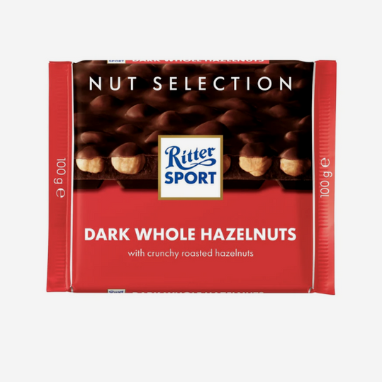 Ritter Sport 黑巧克力整颗榛子 – 100克