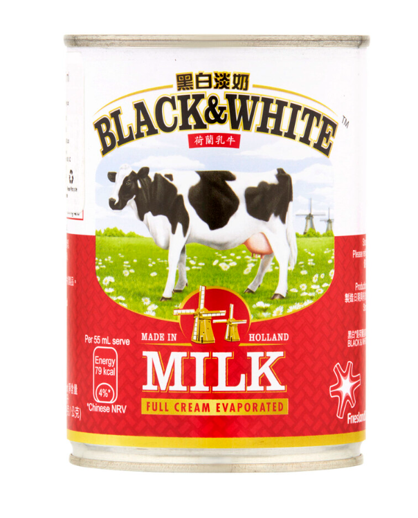 黑白全脂淡奶 410g