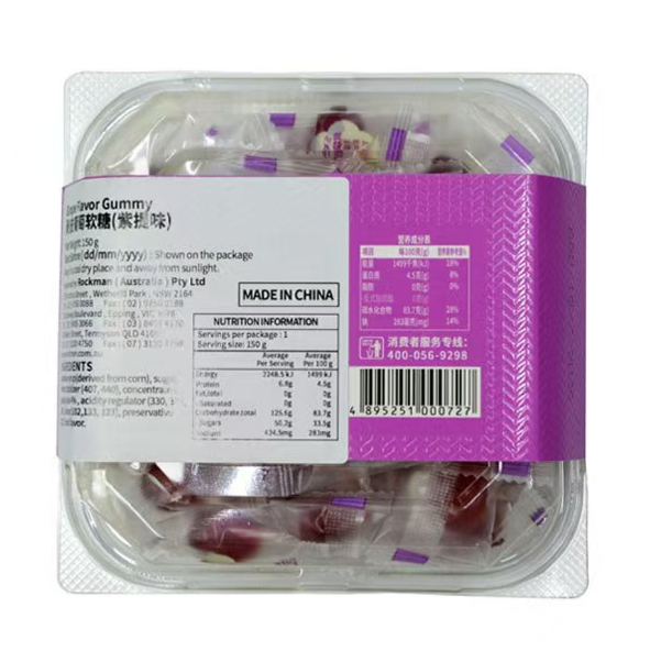 京京乐道剥皮紫提软糖 150g