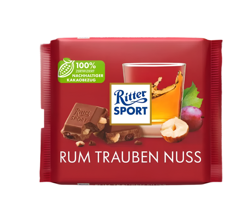 Ritter SPORT葡萄干榛子朗姆酒巧克力 100g