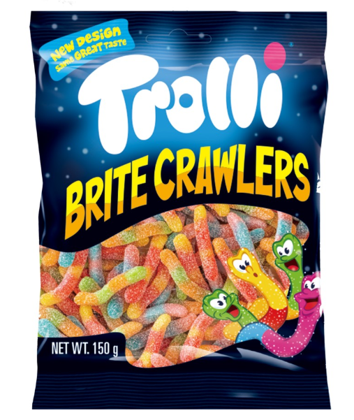 Trolli Brite Crawlers Gummy Candy – 150g