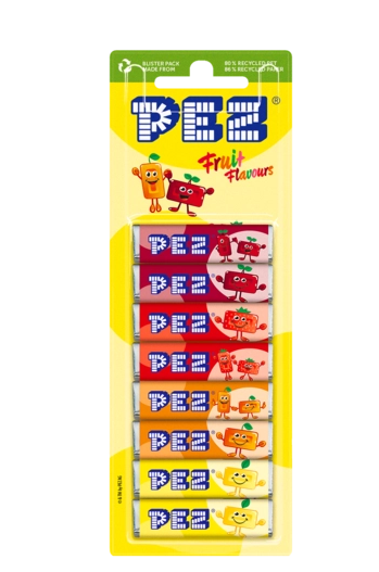 Pez Candy Refills Fruit Mix Flavour 8 Pack 68g