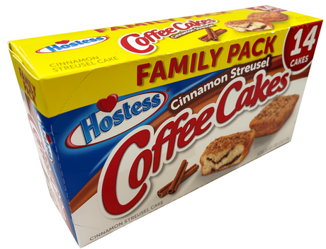 Hostess Cinnamon Coffee Cake Topped with Streusel Family Value Pack 575g -16 Pack