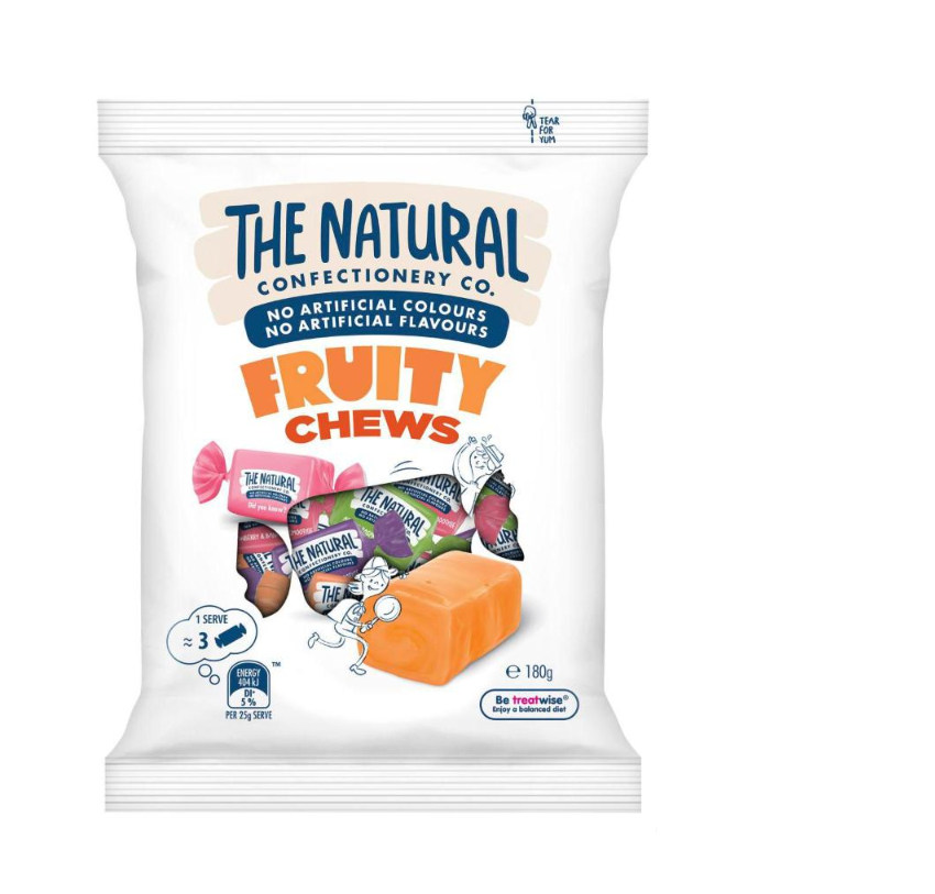 The Natural Confectionery Co. Fruity Chews Lollies  180g