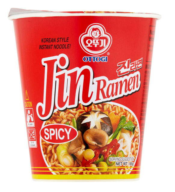 Ottogi Jin Ramen Cup Noodle Spicy 65g