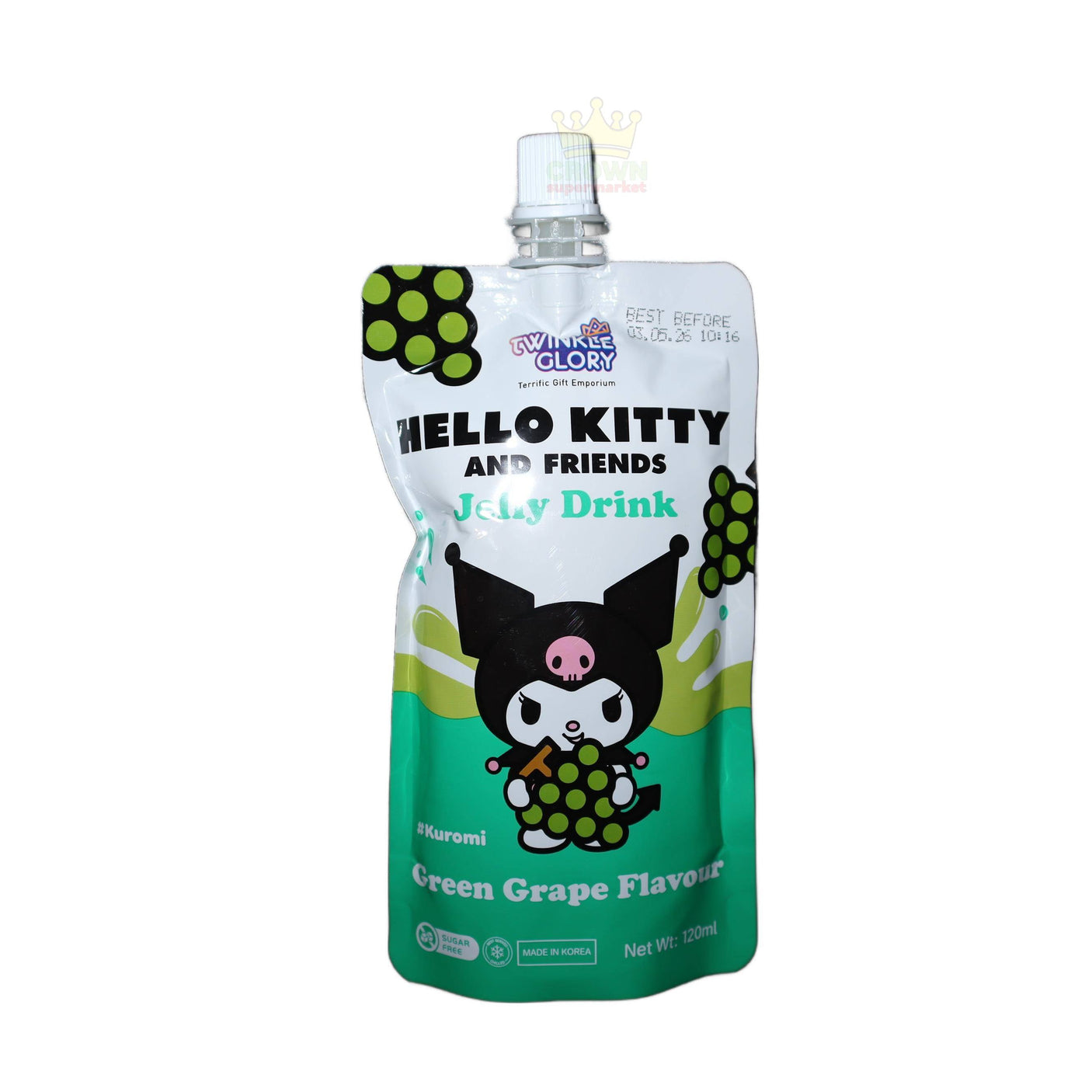 Twinkle Glory Hello Kitty Jelly Drink Green Grape flavour 120ml
