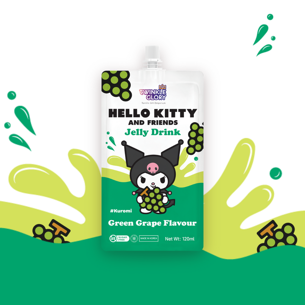 Twinkle Glory Hello Kitty Jelly Drink Green Grape flavour 120ml