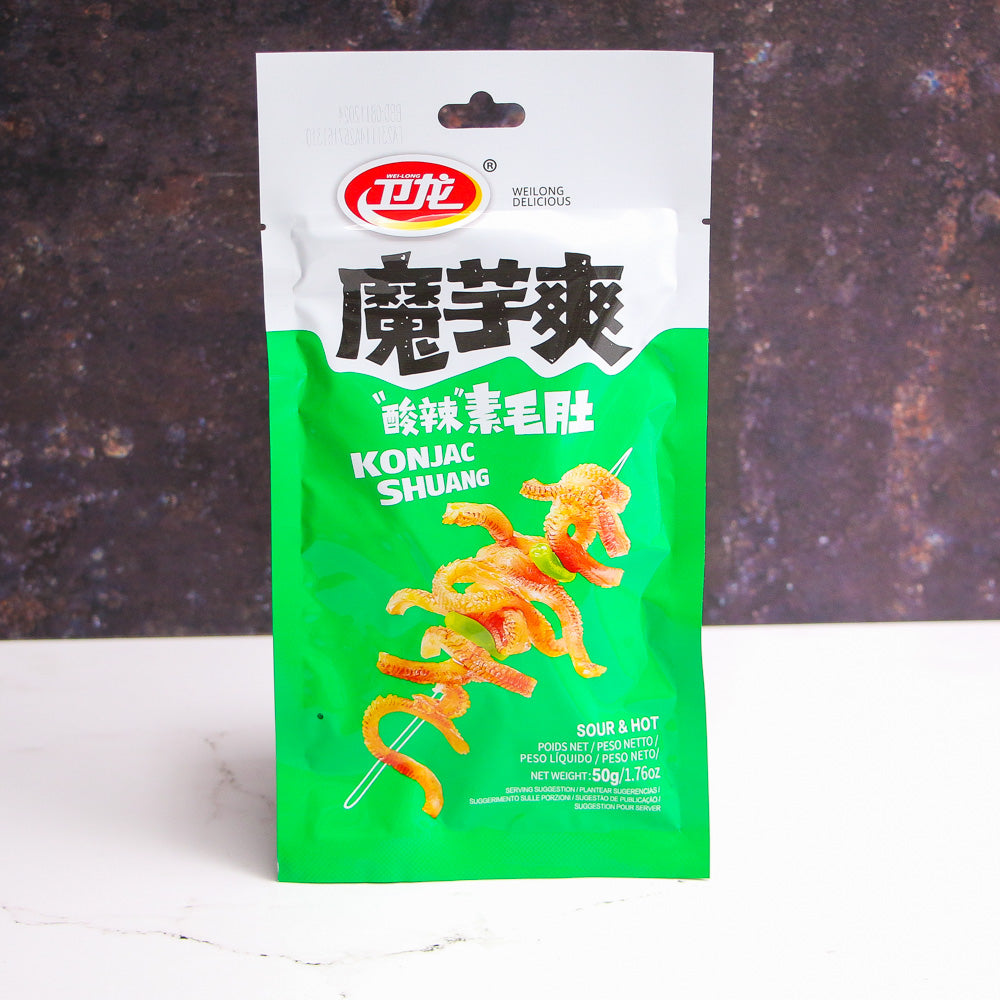 Weilong Konjac Shuang Sour and Spicy Vegetarian Strips 50g