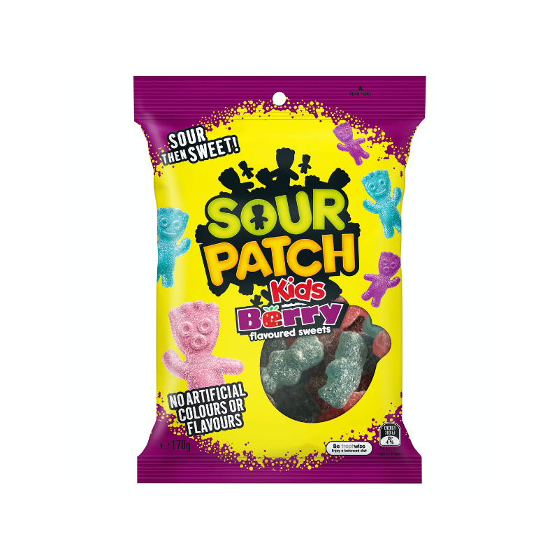 Cadbury Sour Patch Kids Berry Flavour Sweets 170g