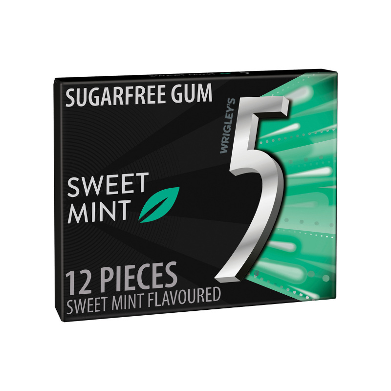 Wrigley's 5 Sweet Mint Sugarfree Chewing Gum 32g