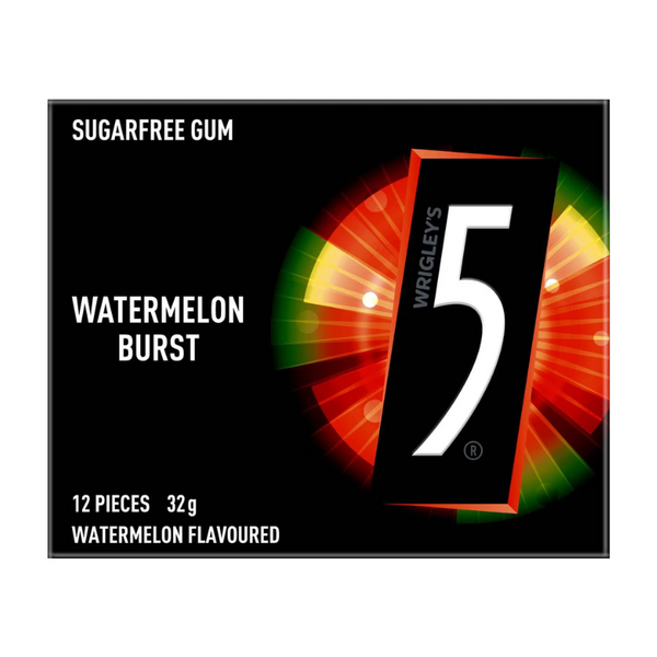 Wrigley's 5 Watermelon Burst Sugarfree Chewing Gum 32g