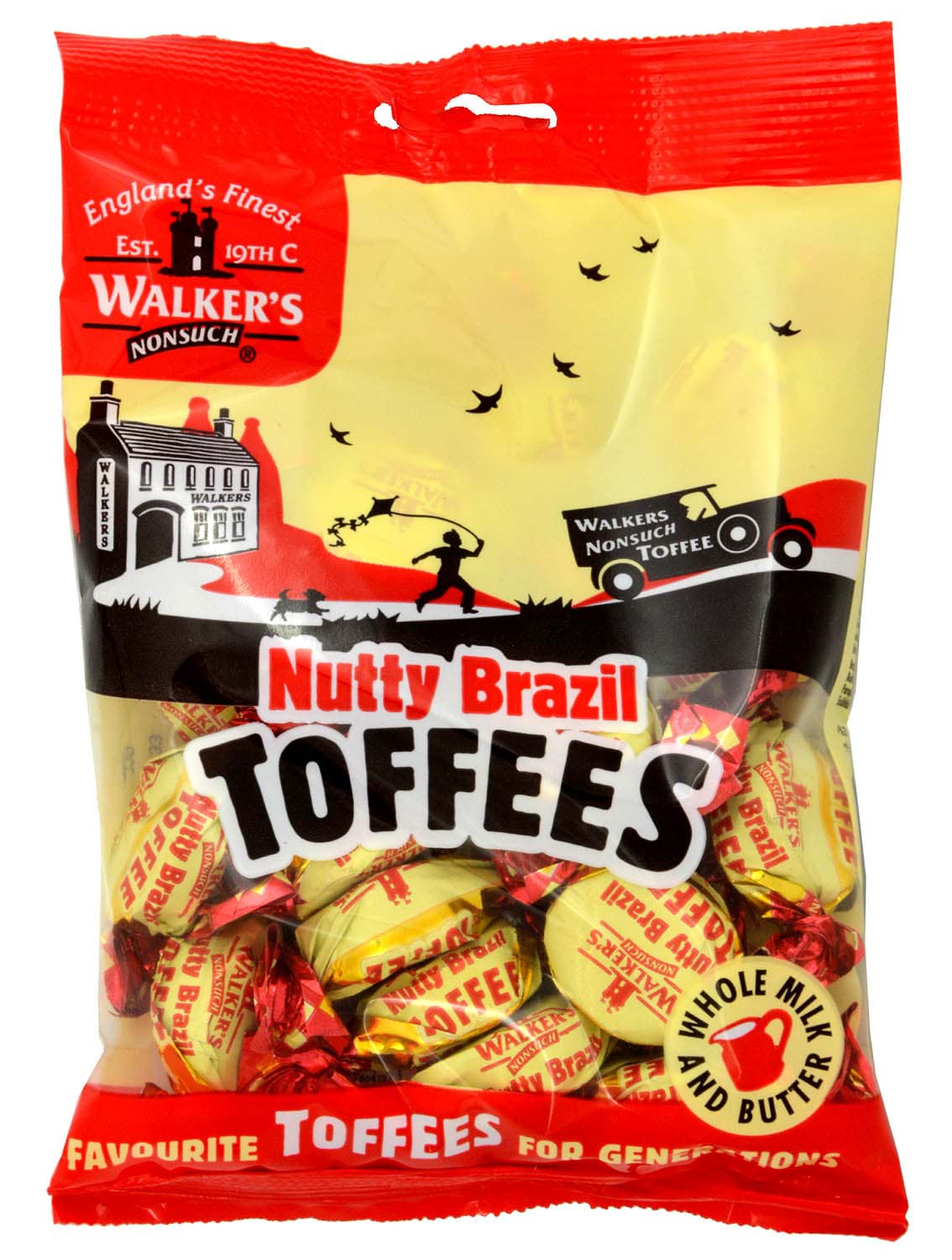 Walker's Nonsuch Nutty Brazil Toffees 150g