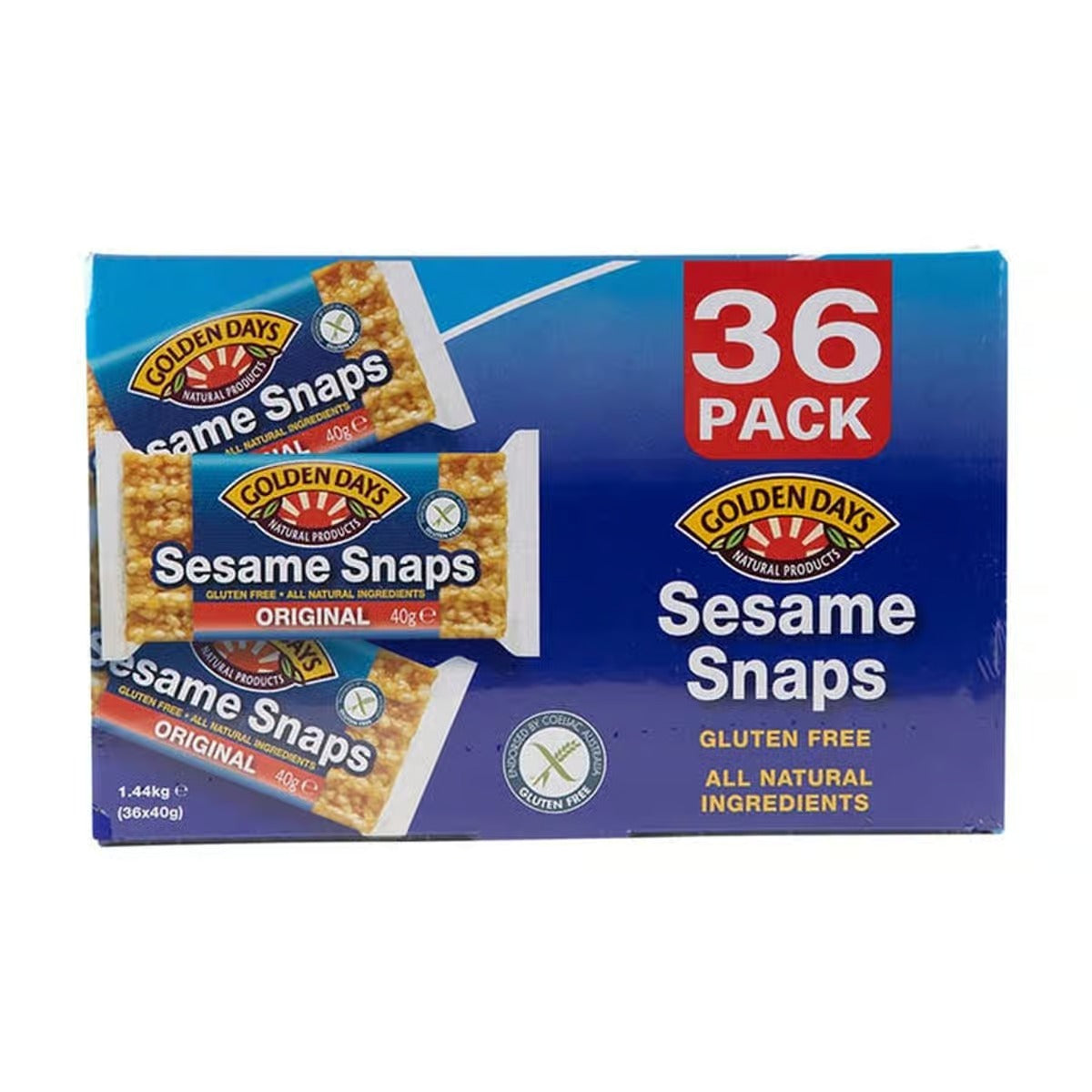 Golden Days Sesame Snaps (40g x 36 pk)