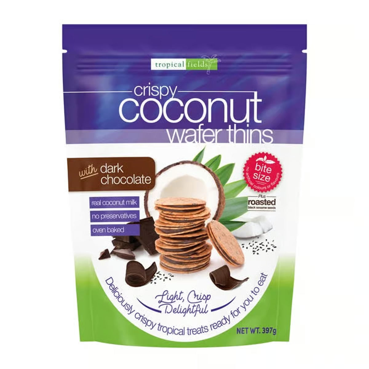 Tropical Fields Coconut Wafer Thins (397 g)