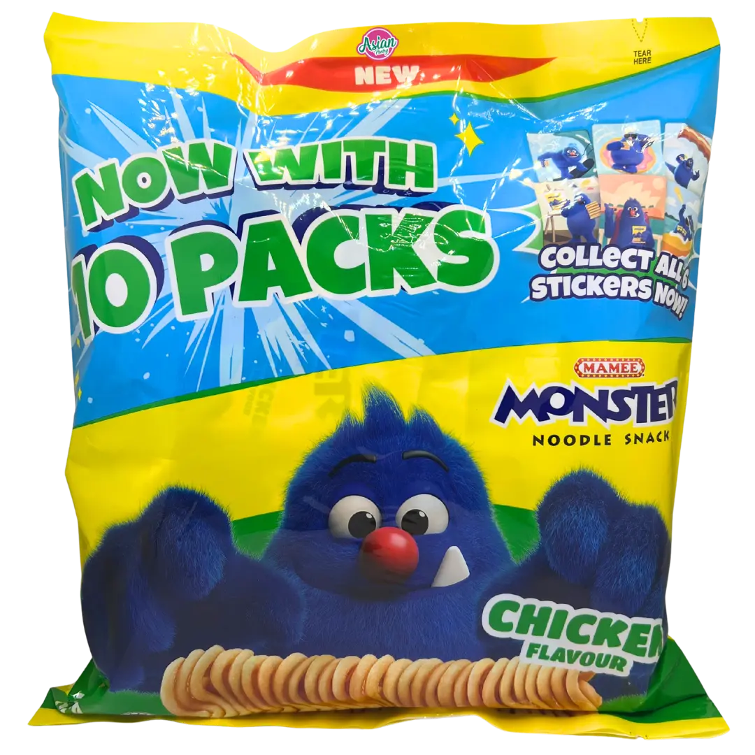 Mamee Monster Noodle Snack Chicken 10‑Pack 250 g