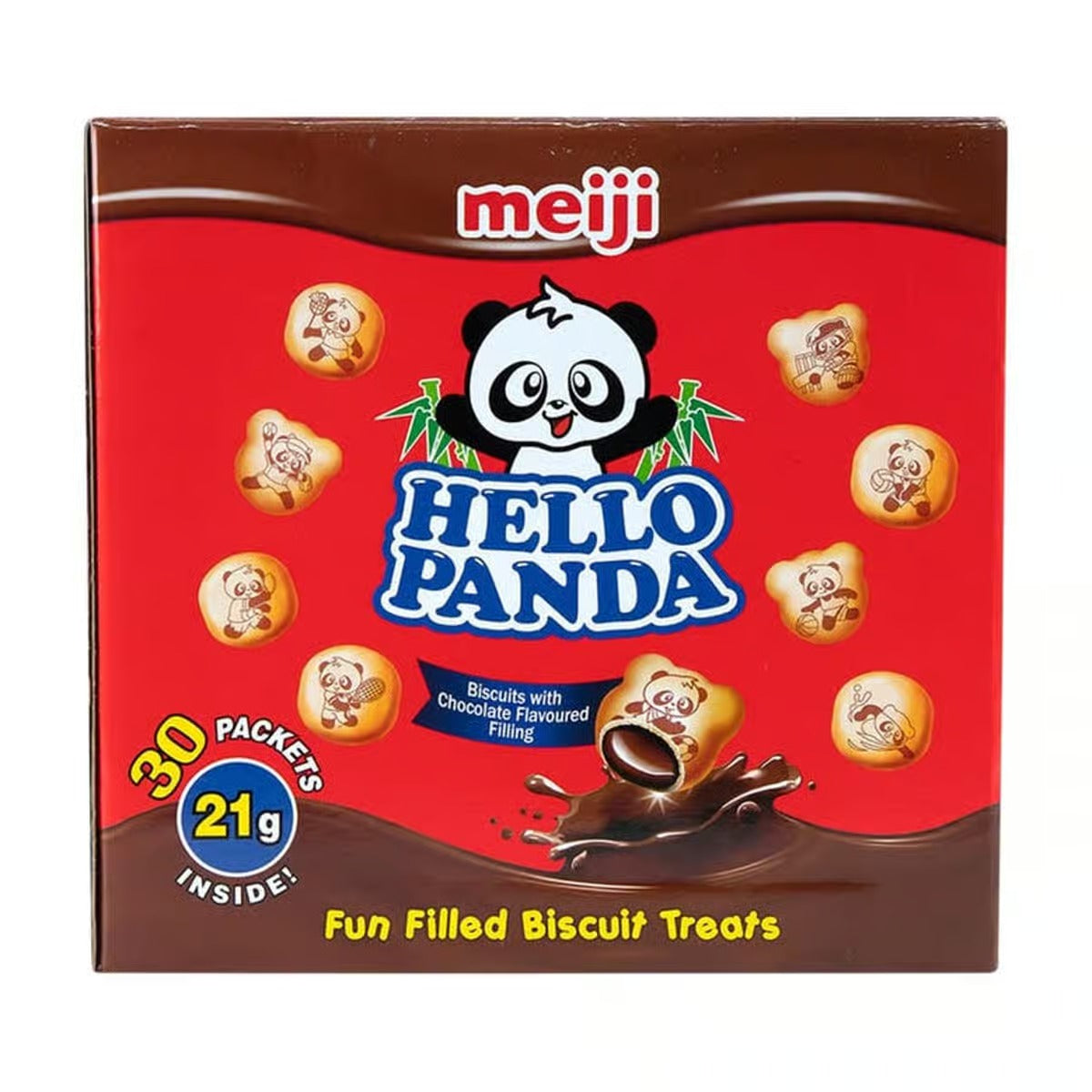 Meiji Hello Panda Biscuits – Chocolate Flavour (21 g x 30 Packets)