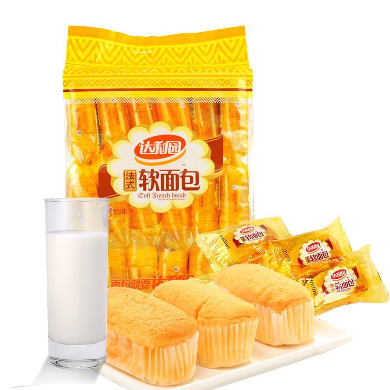DALIYUAN Soft French Bread Milk Flavor 18pcs per Pack, 360g