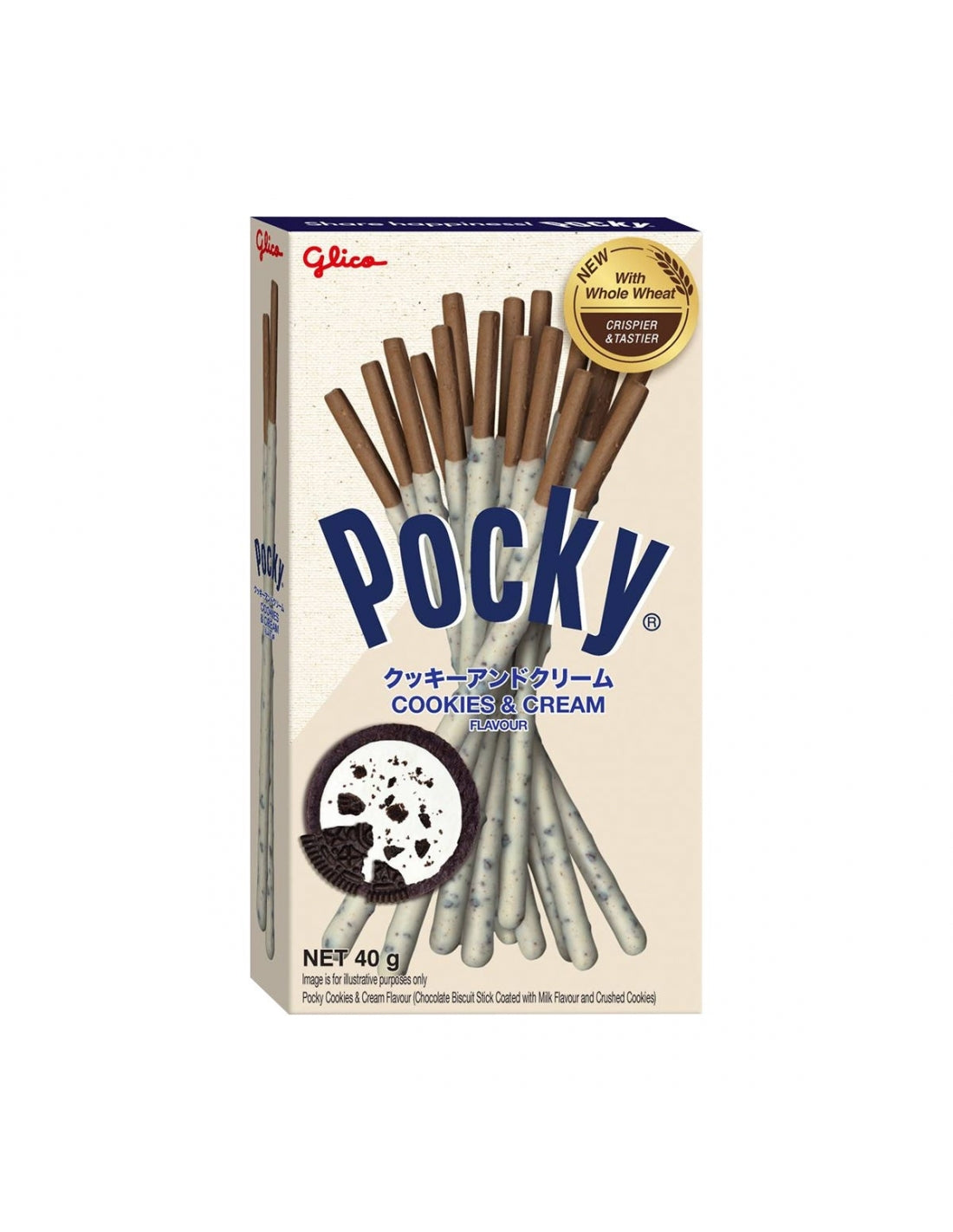 Glico Pocky Cookies And Cream Biscuit Sticks 40g