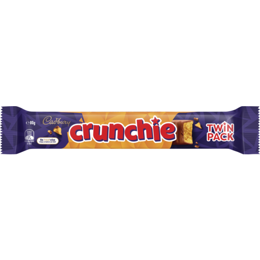 Cadbury Crunchie Chocolate Bars Twin Pack | 80g
