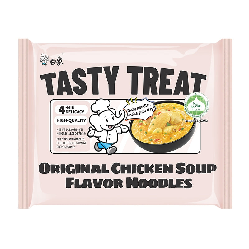 Baixiang Original Chicken Soup Flavor Instant Noodles- 5Pack 84g