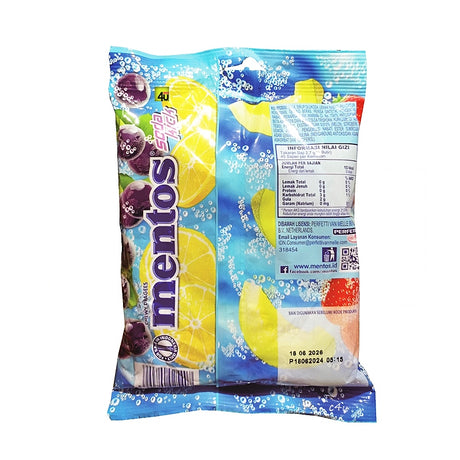 Mentos Soda Kick Refreshing and Zesty Chewy Candy  121.5g -Strawberry Grape Lemon Grape