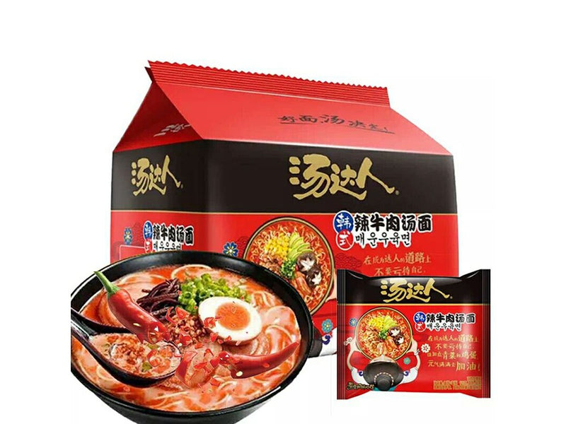 Tang Da Ren Spicy Beef Flavor Ramen – 5-Pack