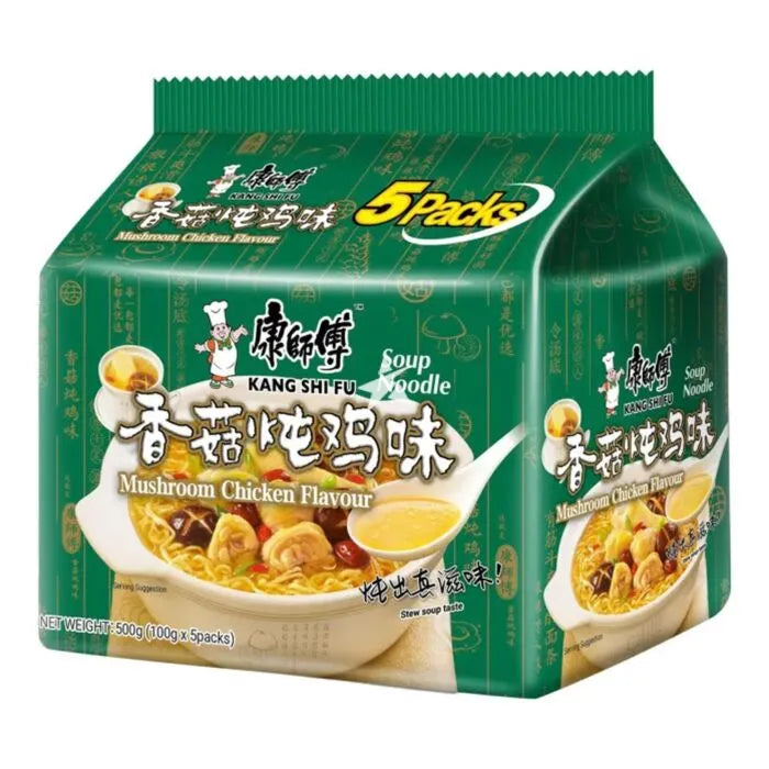 KANG SHI FU Instant Soup Noodle Mushroom Chicken Flavour 500g - 5pk
