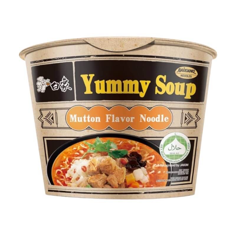 Baixiang "Yummy Soup" Mutton Soup Flavor Instant Noodles Cup 111g