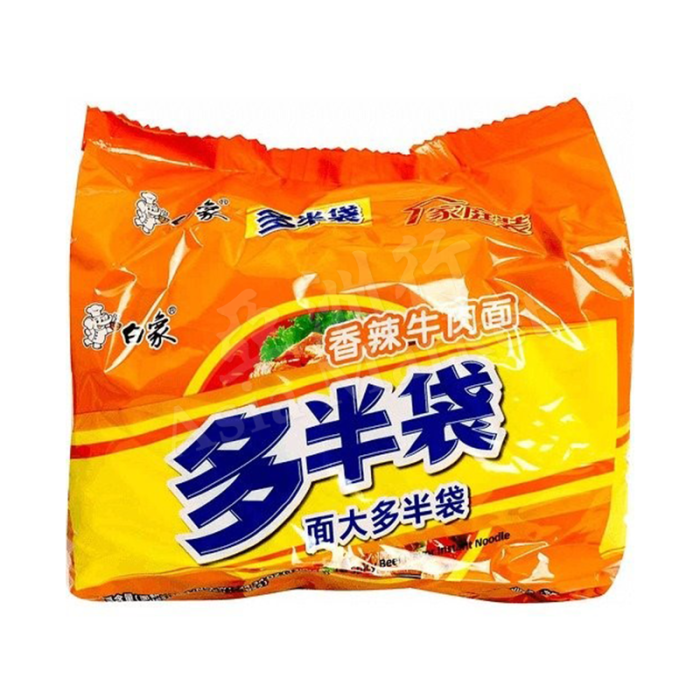 Baixiang Extra-Large Spicy Beef Flavor Instant Noodles 115g×5 Pack