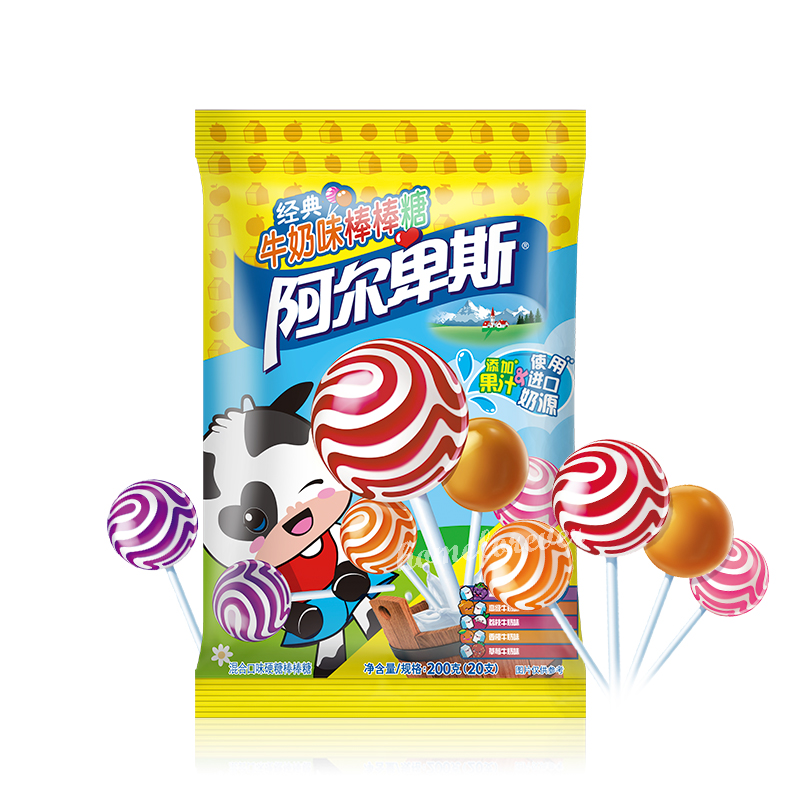 阿尔卑斯 多口味棒棒糖 硬糖 20支装