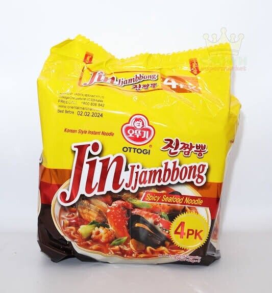 不倒翁 真炸酱面(辣味海鲜汤面)4包入(130克 × 4)