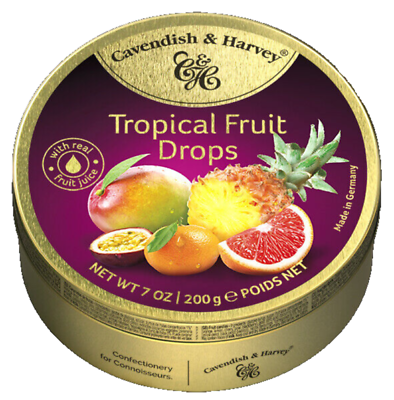 Cavendish And Harvey Tins Tropical Fruit Drops 175g
