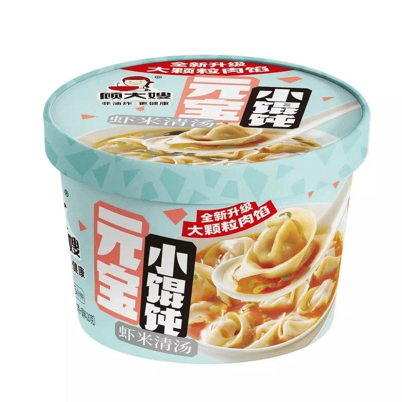 Gu Da Sao Mini Wonton Dried Shrimp & Seaweed Clear Soup Cup - 68g