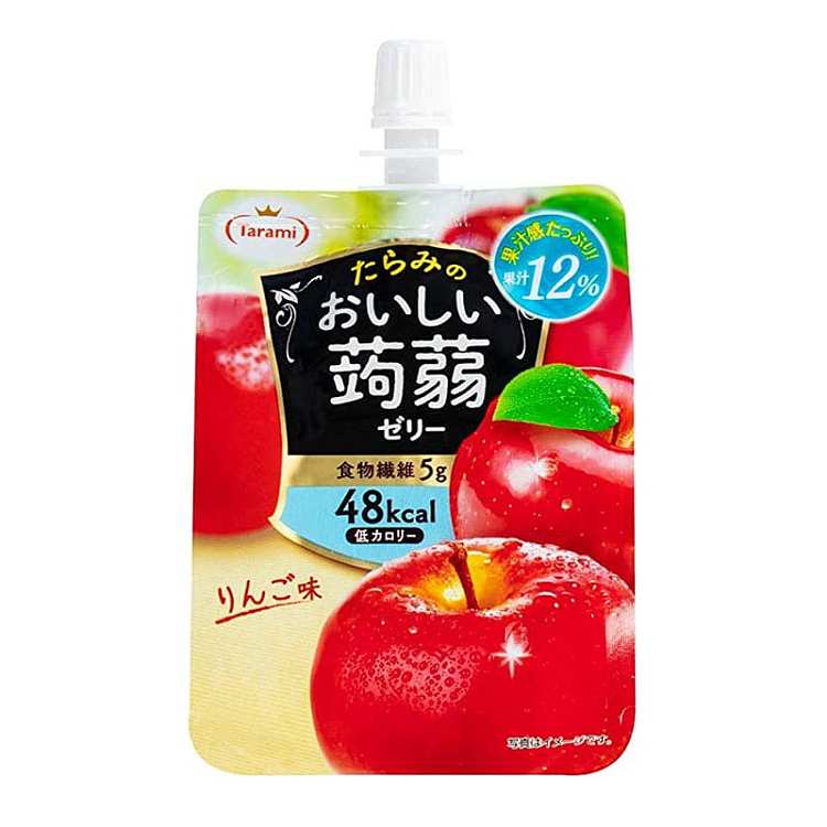 Tarami Oishii Konnyaku Squeezable Jelly Apple Flavor (Low Calorie) - 150g