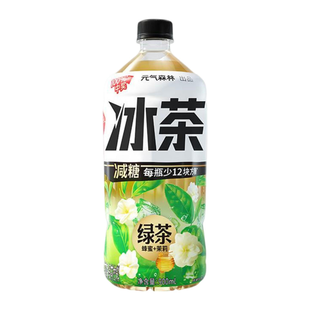 Genki Forest (Chi Forest) Reduced Sugar Honey Jasmine Green Tea - 900ml