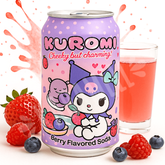 Amandier Kuromi Berry Flavored Soda Drink 330ml