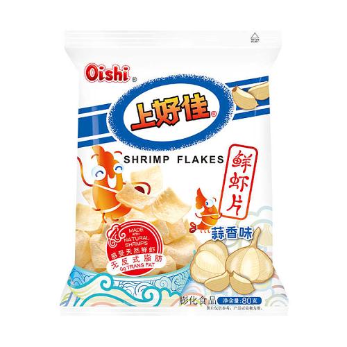 Oishi (Shanghaojia) Prawn Crackers [Garlic Flavor] - 80g