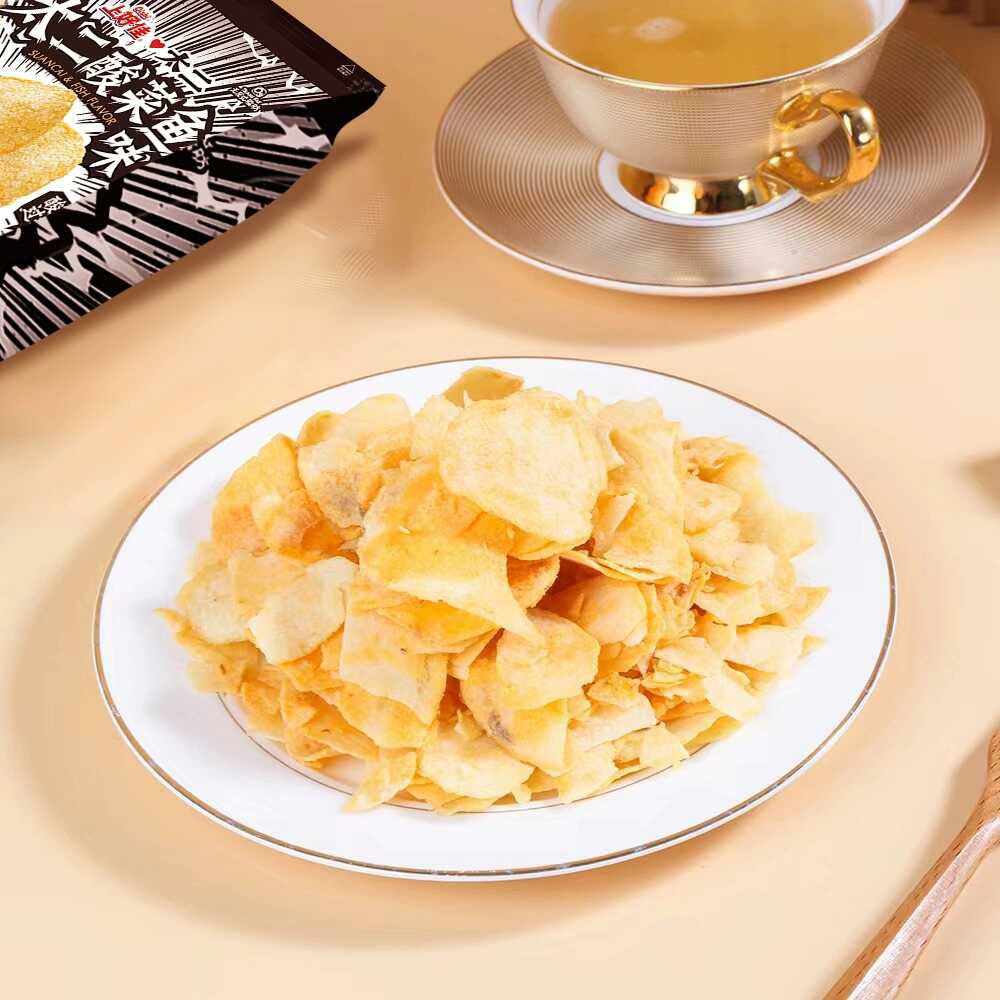 Oishi (Shanghaojia) Potato Chips [Golden Sauerkraut Fish Flavor] - 80g