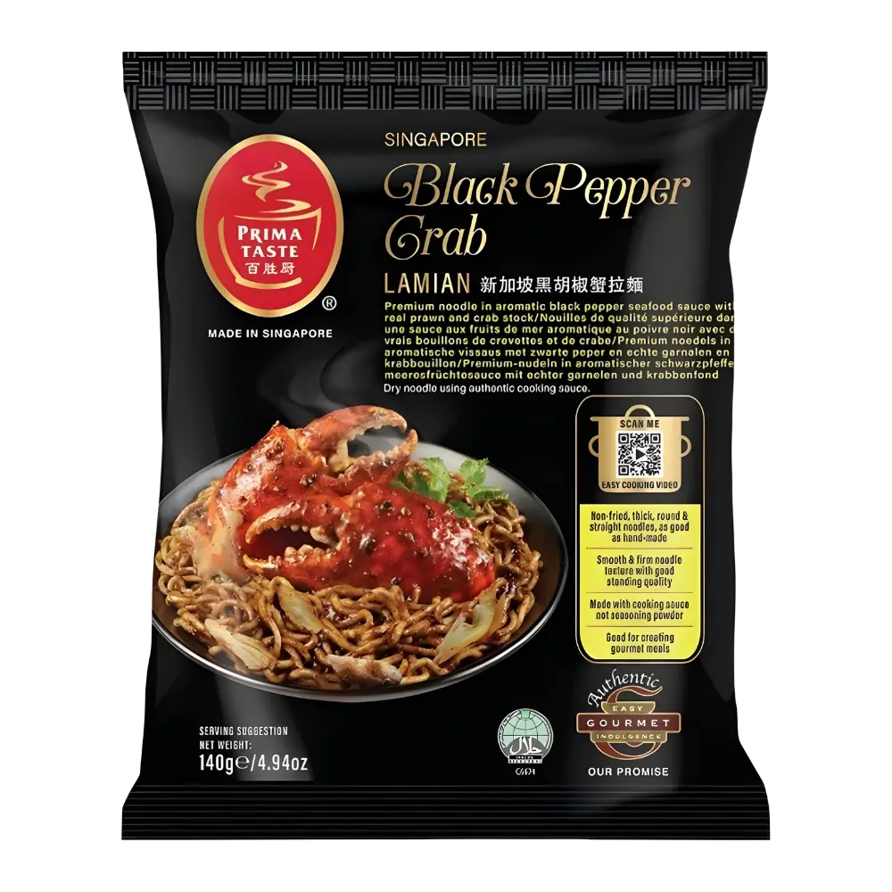 Prima Taste Singapore Black Pepper Crab La Mian - 185g