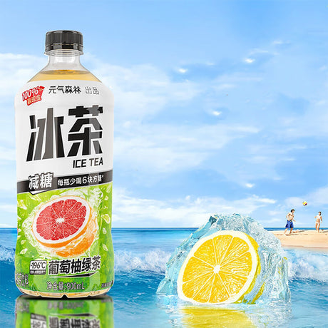 Genki Forest (Yuan Qi Sen Lin) Reduced Sugar Grapefruit Green Tea - 900ml