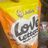 Julie's love letters wafer cubes peanut butter 60g