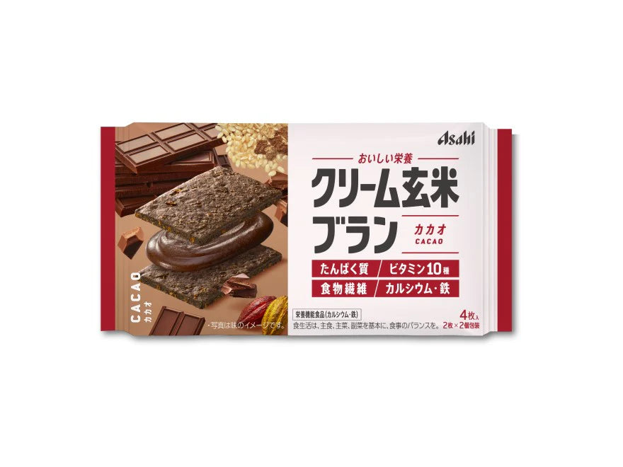 Asahi Cream Brown Rice Bran [Maple Flavor] - 72g (2 Packs)