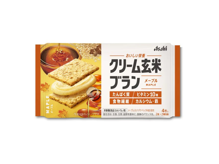 Asahi Cream Brown Rice Bran [Maple Flavor] - 72g (2 Packs)
