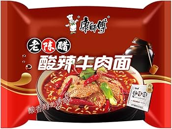 Master Kong (Kangshifu) Sour & Spicy Beef Noodle [Old Mature Vinegar Flavor] - 111g x5