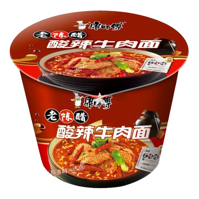 Master Kong Sour and Spicy Beef Flavor Instant Bowl Noodle - 122g