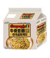 Paldo Gompaghetti Korean noodles [Korean Beef Flavored] - 110g (4 Packs)