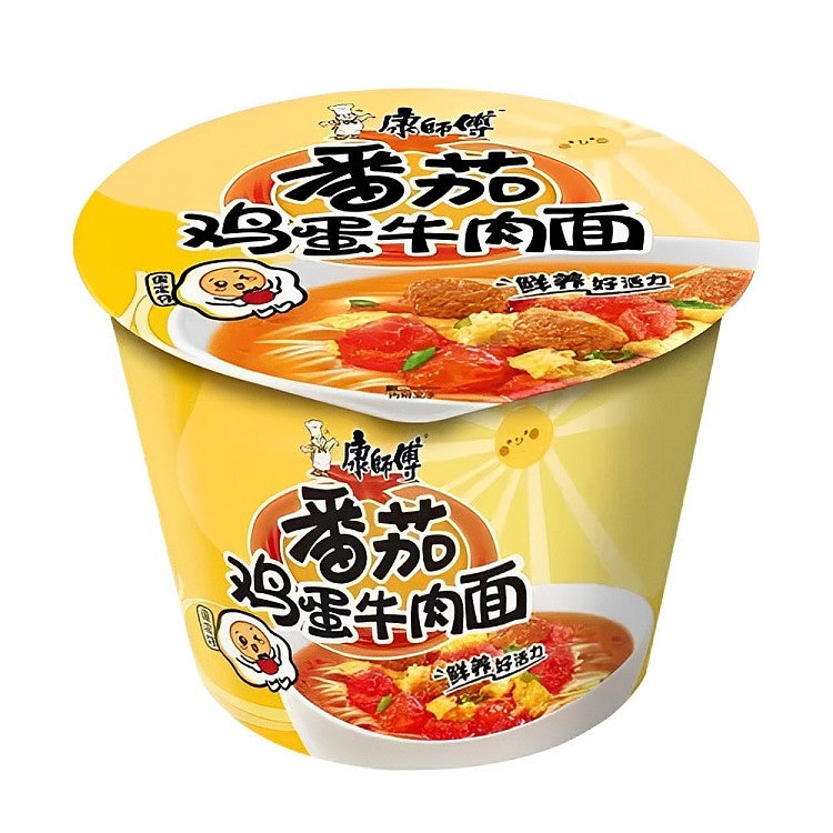 Master Kong Tomato Egg Beef Flavor Instant Bowl Noodle - 114g