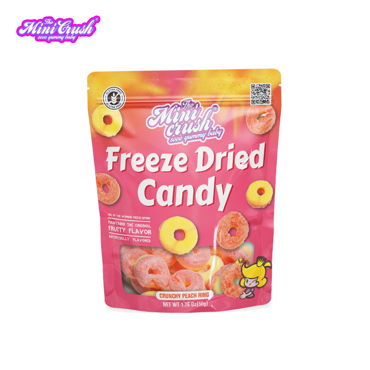 The Mini Crush Freeze Dried Peach Ring Candy 76g
