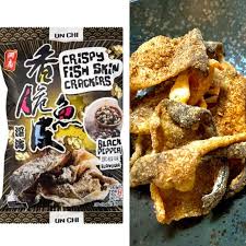 Un Chi (Runzhi) Crispy Fish Skin [Black Pepper Flavor] - 100g