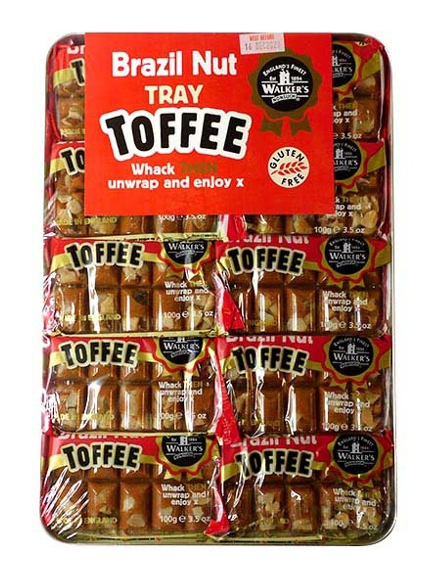 Walker's Nonsuch Brazil Nut Toffee bar 100g x 10